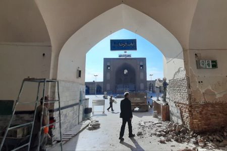 آغاز بازپیرایی اثر تاریخی مسجد جامع نیشابور